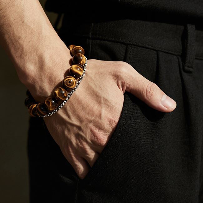 Tiger's eye stone bracelet supplies